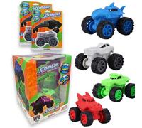 #sbabam Funny Box Xtendezz Monster Trucks, Coches para Niños Suaves y Extendibles, Pack de 2 Piezas, Juegos para Niños de Edicola - Coche Resistente Super Stretch