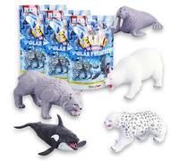 #sbabam Legend of Animals Polar Predators, Juegos para Niños de Edicola, Juguetes Suaves y Extendibles en Paquetes, Maxi Animales de Goma Coleccionables