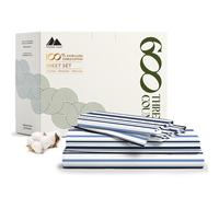 Sαbanas estampadas Mayfair Linen 100 % algodσn egipcio - Juego de sαbanas California King de 4 piezas, 600 hilos, sαbanas de lujo para hotel, sαb