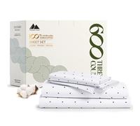 Sαbanas estampadas Mayfair Linen 100 % algodσn egipcio - Juego de sαbanas de 4 piezas de satιn de lujo para hotel, 40 cm de profundidad, suaves y