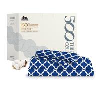 Sαbanas estampadas Mayfair Linen 100 % algodσn para cama tamaρo king - Juego de 5 piezas de 500 hilos - Sαbanas de satιn de lujo con bolsillo pro