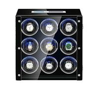 SBCGFY Caja para Dar Cuerda a Relojes, enrollador de Relojes, 9 Relojes automáticos con iluminación LED, Pantalla táctil LCD, Acabado Piano, Motor súper silencioso, enrollador de Relojes,