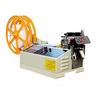 SBCGFY Máquina automática de Corte de Cintas de Tela en Caliente y en frío, máquina de Corte de Cintas de 440 W, dispensador de Corte de Cintas de 95 mm con Panel Grande, Cremallera y Cinta Trenzada.
