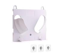 SBCGFY Soporte De Plástico para Cascos, Sin Perforaciones, con Gancho Adhesivo, 1-10 Unidades, para Montaje En Pared, para Oficina Y Garaje, Blanco (7 Unidades)