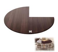 SBCWH Mesa Redonda Grande de 120-180 cm, Extensible y Plegable, de Madera, con Bisagras Ocultas, para Cocina, Comedor, Patio y Banquetes, sin Patas.(Brown,130cm/51cm)