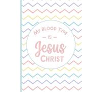 SBG LIFE | Christian Sayings Journal Collection | 'My Blood Type is Jesus Christ' | Pastel Geometric | Christian Notebook with 121 Ruled Pages | 9”x 6”| Softcover