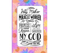 SBG LIFE | Christian Sayings Journal Collection | 'Waymaker' | Neon Floral | Christian Notebook with 121 Ruled Pages | 9”x 6”| Softcover