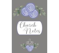 SBG LIFE | 'Church Notes' | Blushing Blooms Journal Collection| Periwinkle | Church Service | Christian Notebook with 124 Guided Study Pages | 9”x 6”| Softcover