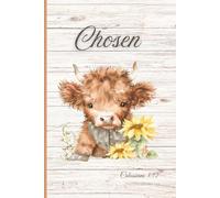 SBG LIFE | Cutie Cow Journal Collection | 'Chosen' | Highland Cow | Christian Notebook with 121 Ruled Pages | 9”x 6”| Softcover