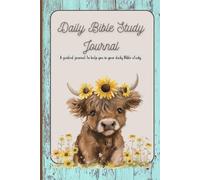 SBG LIFE | 'Daily Bible Study' | Cutie Cow Journal Collection | Wildflower Cow | Christian Notebook with 121 Guided Study Pages | 9”x 6”| Softcover