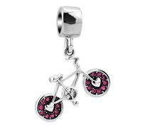 SBI Jewelry Abalorio brillante para bicicleta compatible con pulsera Pandora para hija y nieta, OneSize, Cobre, No es una piedra preciosa