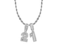 SBI Jewelry Collar de cumpleaños 10, 16, 17, 18, 21 para mujeres, cumpleaños, niñas, circonita cúbica transparente, hija, prima, amigos, aniversario familiar, No es una piedra preciosa