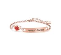 SBI Jewelry Pulseras de identificación médica para mujeres y hombres, pulseras de primeros auxilios de emergencia, ajustables, de acero inoxidable, pulseras de identificación, talla única, Cobre, No