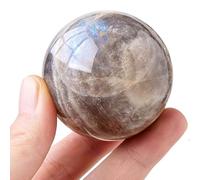 SBJKLYRN Adorno de Bola de Cristal, Bola de Cristal Piedra Lunar Ojo Azul Natural for meditación Fengshui decoración del hogar(45~50mm)