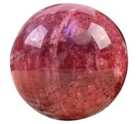 SBJKLYRN Adorno de Bola de Cristal, Esfera de energía curativa Bola Cristal Piedra Lunar roja Natural for meditación, Crecimiento Espiritual y decoración(2.76in(7cm))