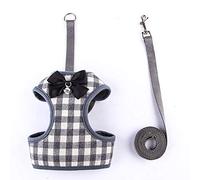 SBJKLYRN Arnés para Perros， Arnés con Correa for Perro Lazo a Cuadros y Cascabel pequeño, Juego de Correas arnés for Mascotas Am(E,L)