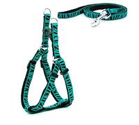 SBJKLYRN Arnés para Perros， Conjunto de Correa for Perro, arnés Estampado, y for pequeño, for pasear Gatos, 3 m(13,XS)