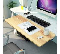 SBJKLYRN Bandeja para Teclado， Bandeja for Teclado Plegable de 90°, reposabrazos ergonómico, Soporte for Codo y Brazo for Reducir la Fatiga Muscular, bandejas de Madera(Wood 1,55x25cm(22x10Inch))