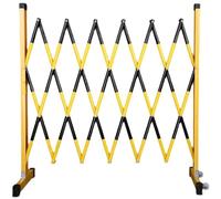 SBJKLYRN Barreras de Seguridad Valla de tráfico, Puerta Seguridad Plegable, Barricada metálica expandible Industrial, Valla Extensible Flexible, Ajustable con Ruedas(Black,1.2x3 Meter)
