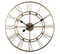 SBJKLYRN Colgar el Reloj, Reloj de Pared de Metal con números Romanos, silencioso, for Interiores y Exteriores, Varios tamaños, Multicolor(B,S)
