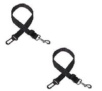 SBJKLYRN Correa para Perros, Correa de Seguridad for Coche for Perros y Gatos, Color Negro, 2 Unidades(2 Pcs)