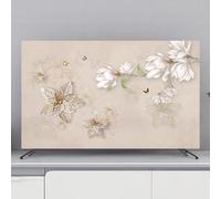 SBJKLYRN Cubierta de televisión, Protector de pantalla con estampado de flores de cubierta de 32-80 pulgadas for decoración de sala de estar de televisores y monitores LED/LCD(Flower3,37-39inch)