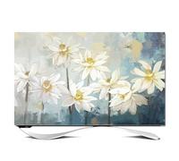 SBJKLYRN Cubierta de televisión, Protector de pantalla de flores botánicas de cubierta de 32-65 pulgadas for televisores LED/LCD/curvos cubierta de televisión de fibra de poliéster(Flower1,40-43inch)