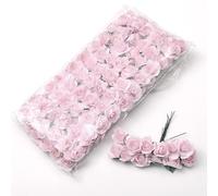 SBJKLYRN Flores Artificiales， 144 Piezas Mini Ramo de Papel Rosa Manos for decoración de Boda...