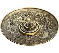 SBJKLYRN incensario， Quemador de Incienso de Cono, candelabro de Hierro, Soporte Decorativo for Velas, Vela perfumada for el hogar(Dragon Phenix Bronze)