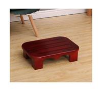 SBJKLYRN Reposapiés, Taburete de un Solo Paso, Material Madera Maciza, Pulido y Redondeado, Almohadillas Antideslizantes, Fuerte Capacidad Carga(Rosewood Color)