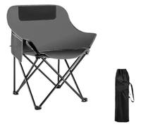 SBJKLYRN Silla Plegable al Aire Libre， Silla Plegable Ultraligera de Viaje for Acampar al Aire Libre,Picnic portátil for Senderismo en la Playa,Herramientas de Pesca(Dark Grey)