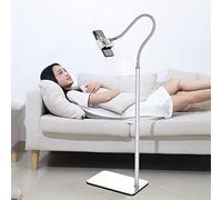 SBJKLYRN Soporte para Tableta con Cuello de Cisne， Soporte for teléfono de Piso con Cuello de Cisne más Fuerte Giratorio 360, Adecuado for Dispositivos de Menos de 6,5 Pulgadas(White)