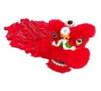 SBJKLYRN Traje de danza del león, Danza del dragón y danza león despertar cabeza de Sur accesorios actuación disfraz(Red,6in)