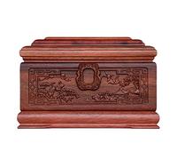 SBJKLYRN Urnas funerarias, Urnas de cremación for Cenizas, Tarro Recuerdo for, Caja for humanas, patrón Tallado en Madera