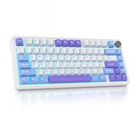 SbocKeeb Teclado inalámbrico con Gasket, TKL Wireless Gaming Keyboard Bluetooth/2.4 GHz/USB, America QWERTY, Interruptor prelubricado para PC M75-Starlight