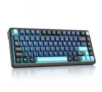 SbocKeeb Teclado inalámbrico con Gasket, TKL Wireless Gaming Keyboard Bluetooth/2.4 GHz/USB, America QWERTY, Interruptor prelubricado para PC, Mac Win M75-Deep Blue