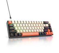 SbocKeeb Teclado Mecánico 60%，American QWERTY Layout 68 Teclas Teclado Gaming Retroiluminado RGB, Cableado PBT Keycaps, Compatible con PS5/PS4/Xbox