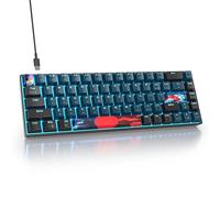 SbocKeeb Teclado Mecánico 60%，American QWERTY Layout 68 Teclas Teclado Gaming Retroiluminado RGB, Cableado PBT Keycaps, Compatible con PS5/PS4/Xbox