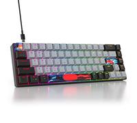 SbocKeeb Teclado Mecánico 60%，American QWERTY Layout 68 Teclas Teclado Gaming Retroiluminado RGB, Cableado PBT Keycaps, Compatible con PS5/PS4/Xbox