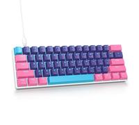 SbocKeeb Teclado para juegos 60%, teclado mecánico RGB con cable America QWERTY, mini teclado USB de 61 teclas anti-ghosting para PC Gamer Typist (GS61 RGB-61 Meitao)