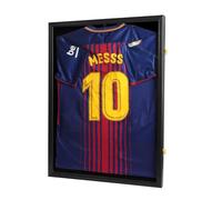 Sboitflmm Vitrina de exhibición de jersey - Marco de exhibición de camisetas de fútbol - Caja de sombra de jersey con cerradura con protección UV y puerta acrílica y colgador para camisetas de hockey,