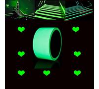 Sbomi Cinta luminosa - Cinta adhesiva luminosa verde - Cinta fluorescente autoadhesiva de seguridad, cinta de advertencia para escaleras, escalones, suministros de escenario (50 mm x 10 m)