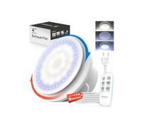 SBONNI Extractor de Baño 100 mm - 11 Efectos de Luz, 6 Velocidades, Bidireccional, Mejorado Ventilador Extractor de Aire Silencioso con Control Remoto - Potente para Baño, Cocina, WC, Garaje y Sótano