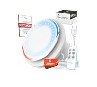 SBONNI Extractor de Baño 100 mm Reversible, 6 Velocidades, Indicador Luminoso, Extractor de Aire con Mando a Distancia, Memoria Inteligente, IPX4, Silencioso Ventilador Baño WC Garaje Sótano