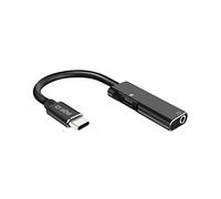 SBS Adaptador de Audio con Conector Hembra de 3,5 mm, Adaptador con Conector USB-C Macho, Puerto USB-C Hembra para Carga, Conectores de Metal, Cable de Tela de 9 cm de Largo