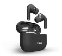 SBS Air Kab Max TWS Auriculares In-Ear True Wireless Stereo | Estuche con Carga Wireless, Hall Switch, Dual Leader, Controles Táctiles, para Smartphone, Tablet, Autonomía 5h, Negro