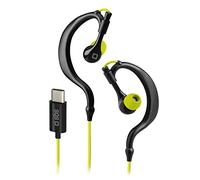 SBS Auriculares con Cable Sport EARSET, Auriculares USB-C con micrófono para Samsung, OPPO, Xiaomi y Otros, Auriculares Deportivos Resistentes al Agua IPX5 con 6 Gomas Incluidas