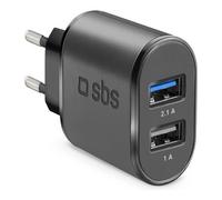 SBS Cargador De Batería 10 W - Carga Rápida Con Dos Puertos USB