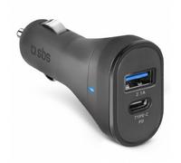 SBS Cargador de Coche 3.1A con Tipo C y USB