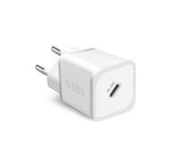 SBS Fuente de alimentación Slim USB-C 20 W, tecnología GAN, Power Delivery (PD), Carga rápida, súper Compacto, Cargador para iPhone, iPad, Airpods, Samsung, Pixel, Tablet, Smartphone, Blanco